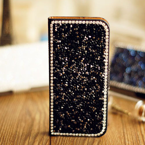 Iphone 5 Case Bling, Crystal Bling Leather Iphone Case - All Diamond Yx001