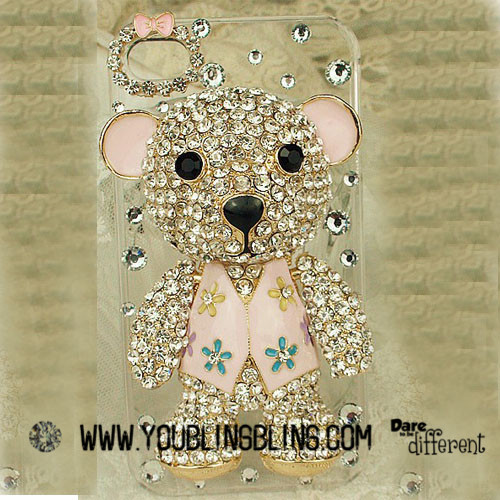 Iphone 5 Case Bling, Doll Crystal Bling Iphone Case - Bear Sp001