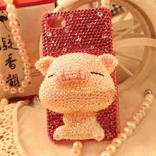Cute Iphone 5 Case, Cute Crystal Doll Bling Iphone Case For Iphone 4 Iphone 5s Cases Iphone Covers Lq012